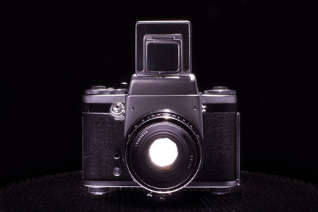 旧的老式相机黑色