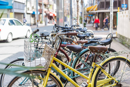 自行车停放在日本