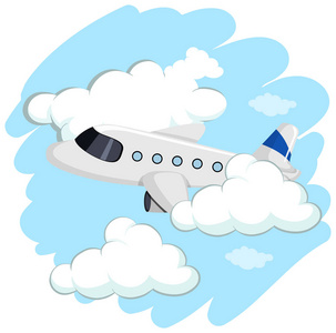 空中飞机翅膀图片