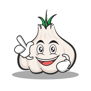 有想法大蒜卡通人物照片