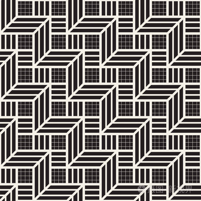 现代时尚的重复纹理.重复几何格