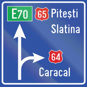 罗马尼亚用的图表类型方向标志