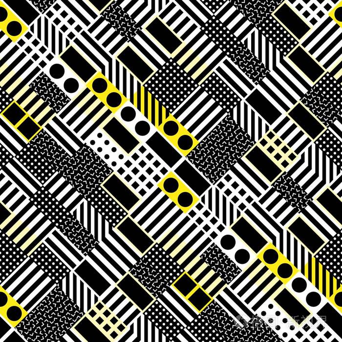 装饰的几何形状,平铺.单色的不规则图案.抽象背景.艺术装饰装饰格子