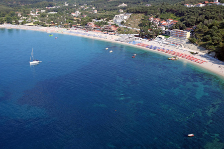 Valtos 海滩帕尔加希腊夏季