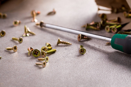 3d 小-螺丝起子一份额关于黑的小的螺丝钉向白色的背景3d小人-螺丝刀