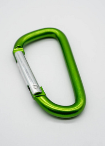 绿色的金属铝弹簧钩