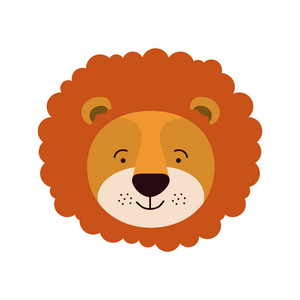 野生眉毛彩色漫画可爱脸雄狮动物幸福的表情照片