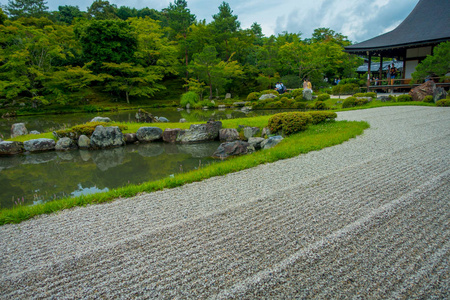 日本京都2017 年 7 月 5 日 禅宗花园的天龙吉，天上龙寺。在日本京都