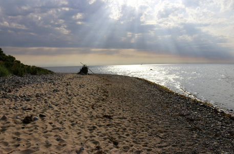 海滩，波罗的海，Hiddensee