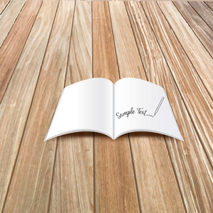 目录 杂志 书模拟了木材的背景上。矢量点检