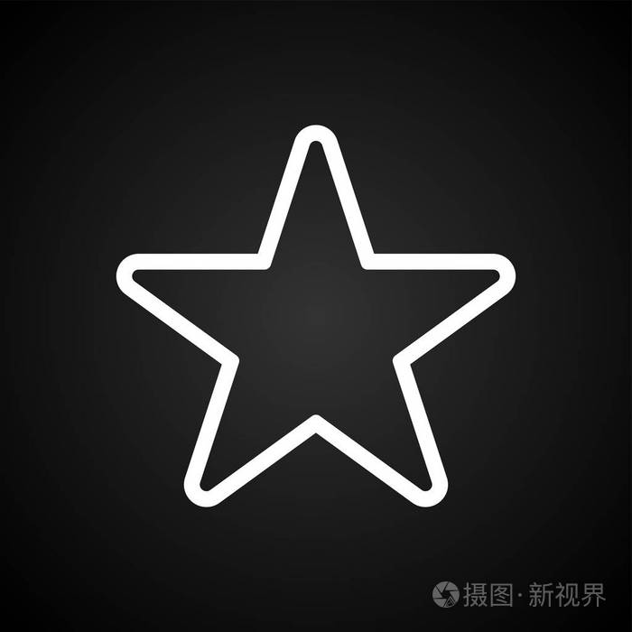 矢量图白色星形图标.设计模板
