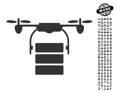 用专业的奖金货物无人机图标