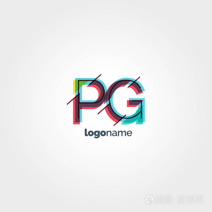 pg 五彩字母徽标