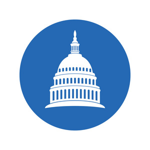 美国国会大厦华盛顿特区的矢量图标照片
