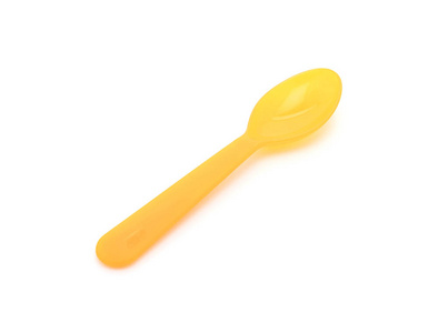 黄色的塑料勺子