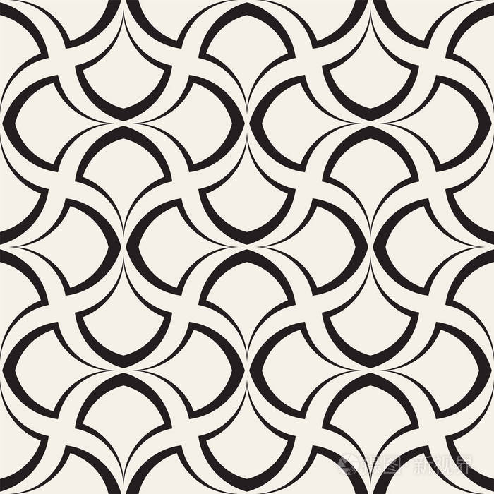 圆形几何平铺格