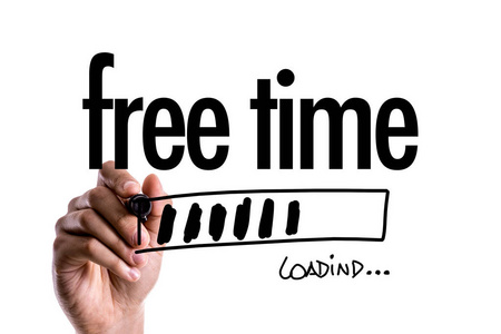 在概念的图像上的空闲时间照片