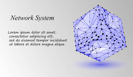 业务或科学演示文稿的的 3d 几何矢量背景。