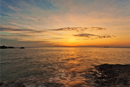 大海日落美景