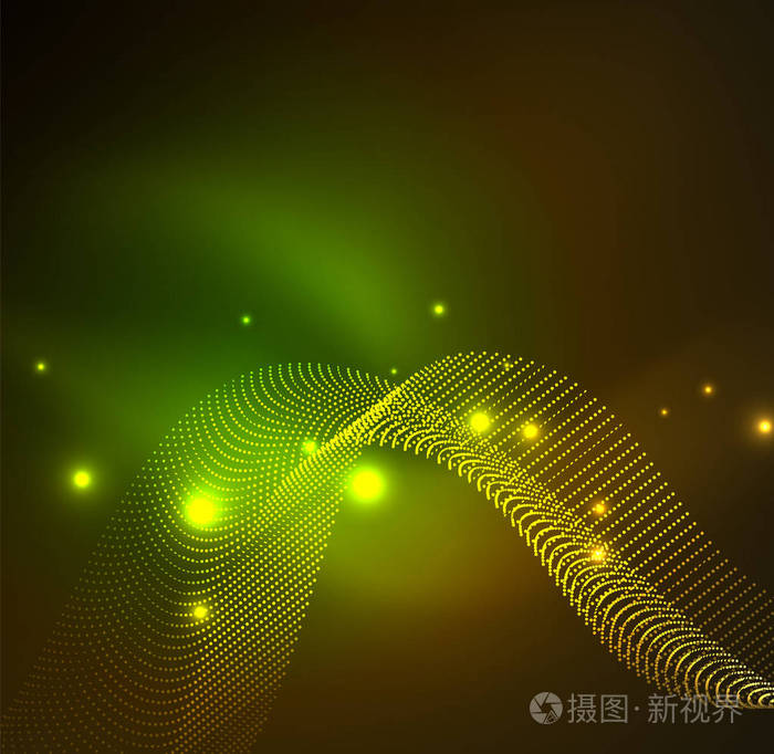 三维照明的波的发光粒子