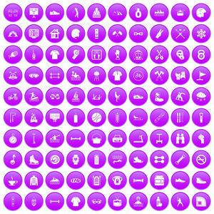 100 体育生活图标设置紫色