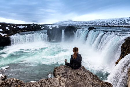 Godafoss 是在冰岛最美丽的瀑布之一