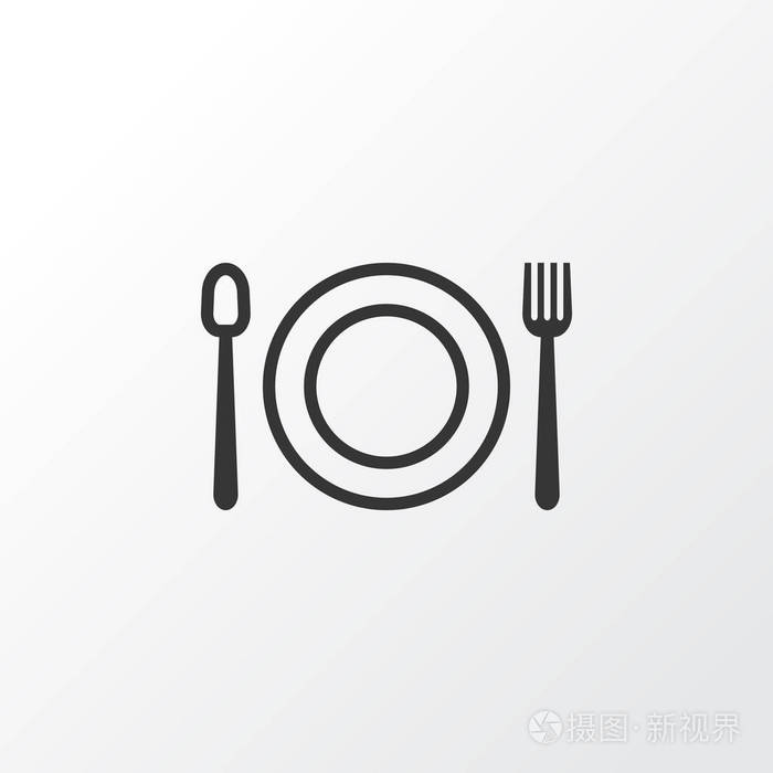 餐厅图标符号.优质隔离吃中时尚元素