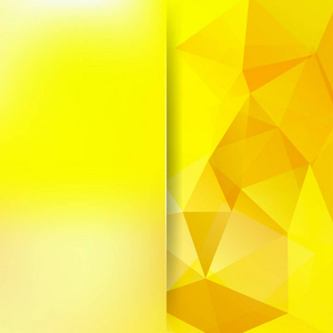 抽象的几何风格黄色背景。模糊与玻璃的背景。矢量图