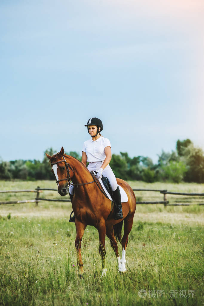女赛马骑一匹马