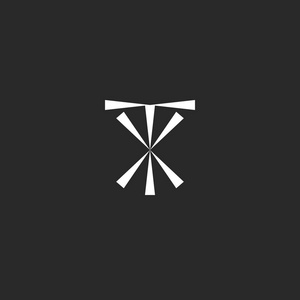 名字缩写 tx 标志的样板 排版 xt 会徽时髦设计元素的模板 现代字母