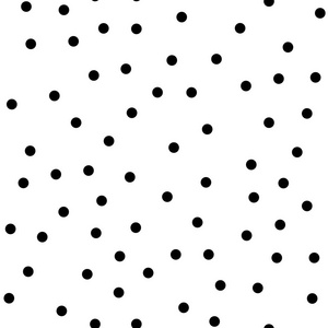 黑色圆点无缝模式上白色背景独特经典黑色圆点纺织