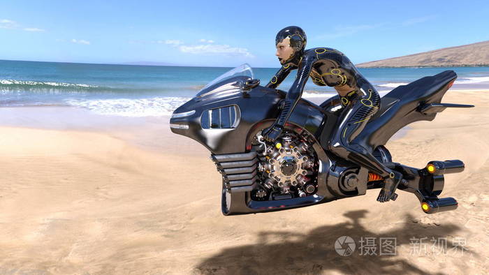 3dcg渲染的超级女骑手