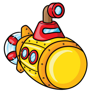 潜艇的可爱卡通照片