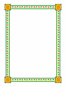 塔塔尔族民族花纹框架图片