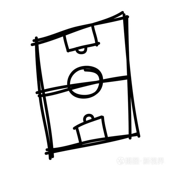 手绘足球场