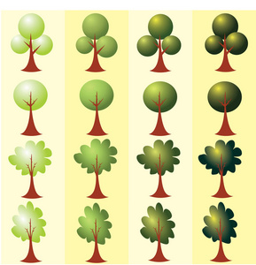 组的抽象风格化树