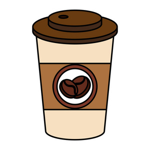 咖啡在塑料杯图标