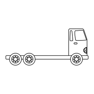 运货卡车图标矢量图示图设计