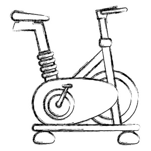 旋转的自行车孤立的图标