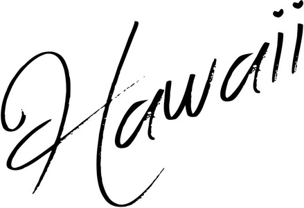 夏威夷的文本标志图