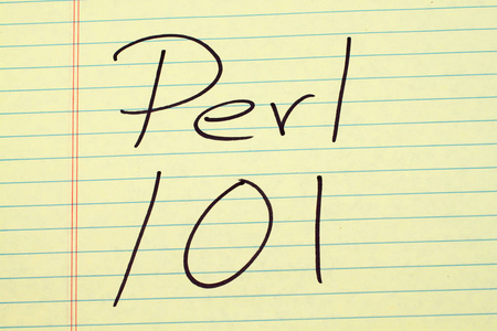 Perl 101 上黄色的法律垫