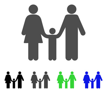 家庭儿童平面图标