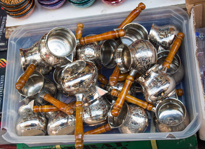 传统风格制作的土耳其咖啡壶