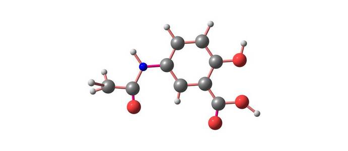 美沙拉嗪分子结构上白色孤立