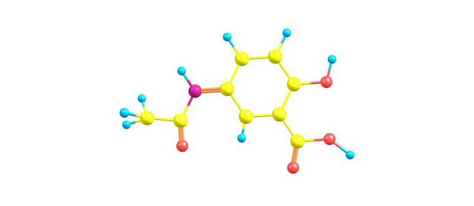 美沙拉嗪分子结构上白色孤立