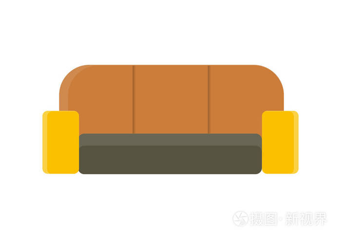 在平面设计中的沙发矢量图