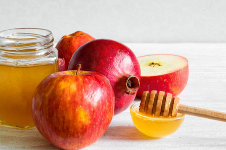 蜂蜜 苹果 石榴为犹太新年