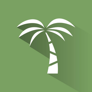 棕榈树图标的绿色背景底纹图片