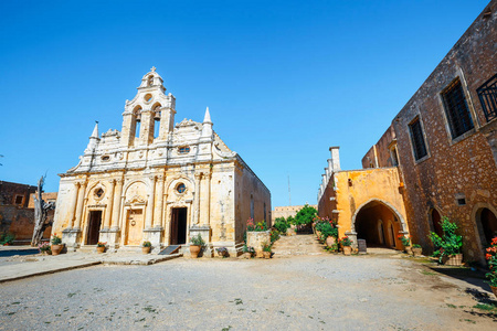 阿尔卡季修道院坐落在东南的 Rethymnon，希腊克里特岛