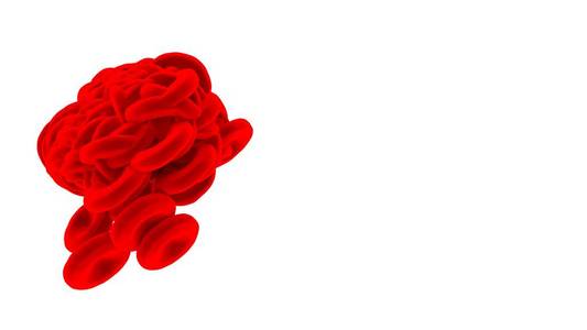 红血细胞分离在白色背景上